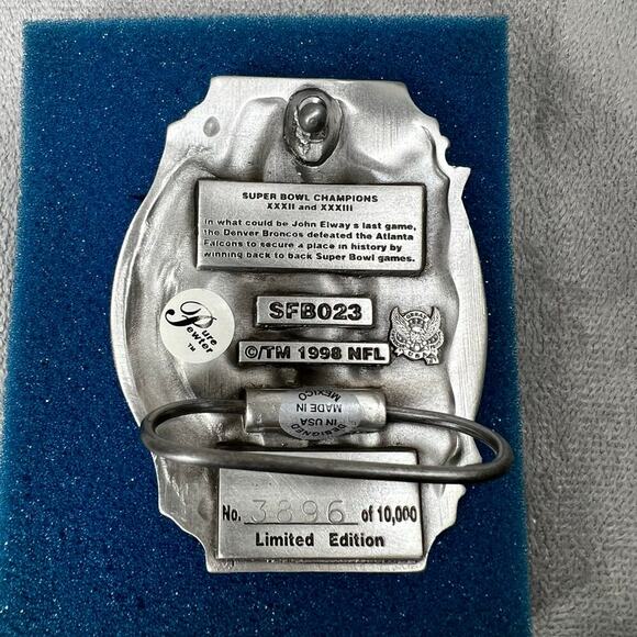 Vintage Denver Broncos Super‎ Bowl Back to Back Champions Belt Buckle - Picture 4 of 7